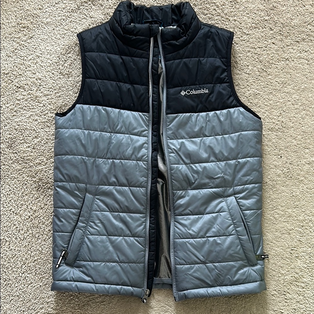 Columbia Black and Gray Puffer Vest